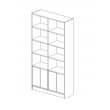 Bookshelf with 2 Sections 4 Doors 